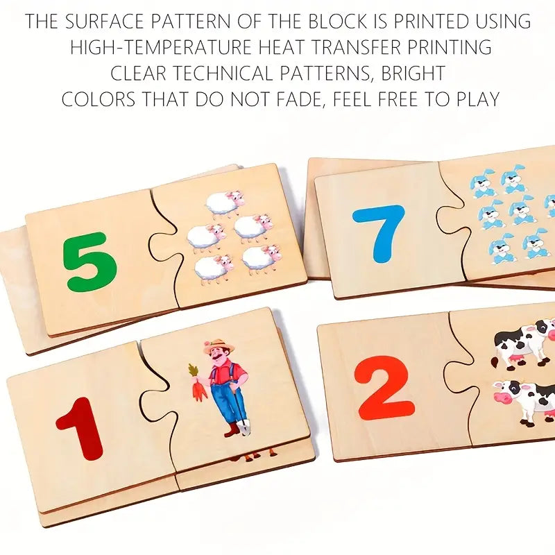 Kids' Number Matching Puzzle Toy - Arithmetic Early Learning