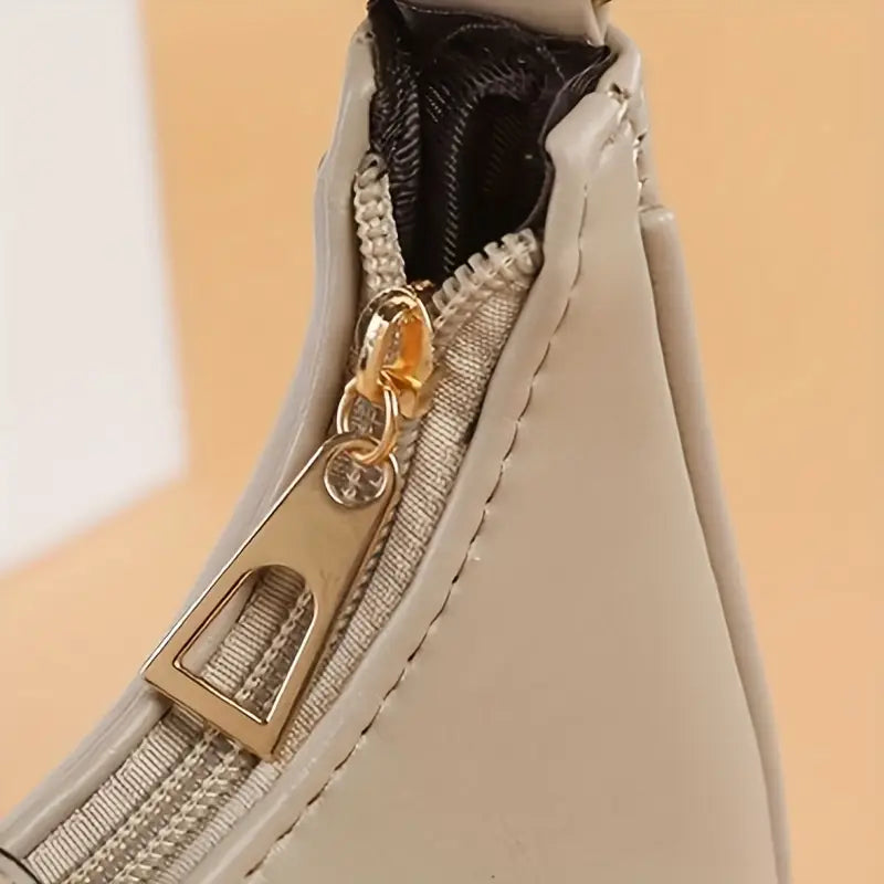 Elegant White Shoulder Tote Bag for Women, Lightweight Solid