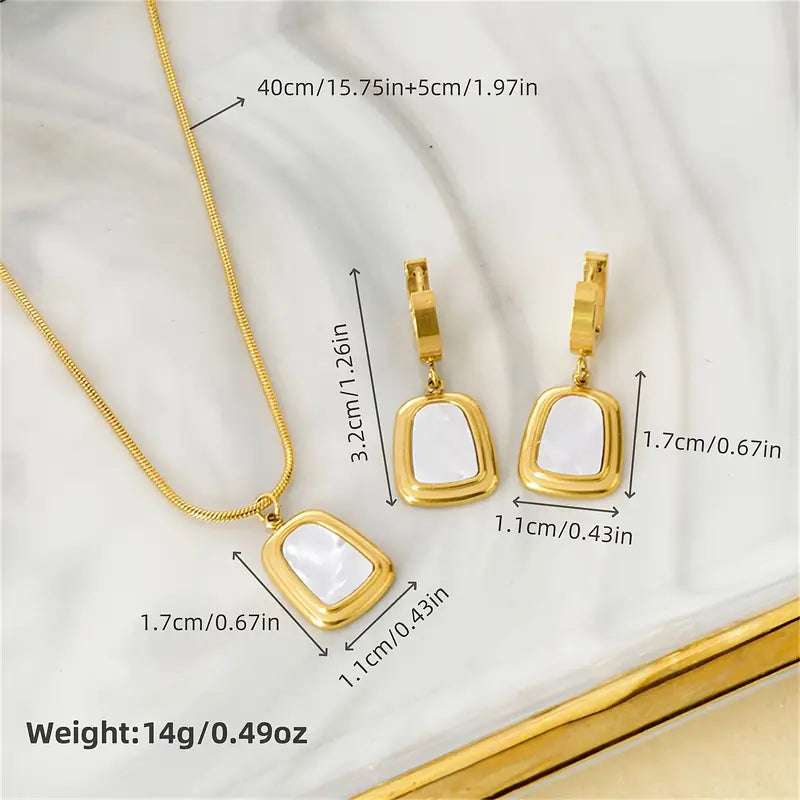 European and American style natural shell geometric triangle