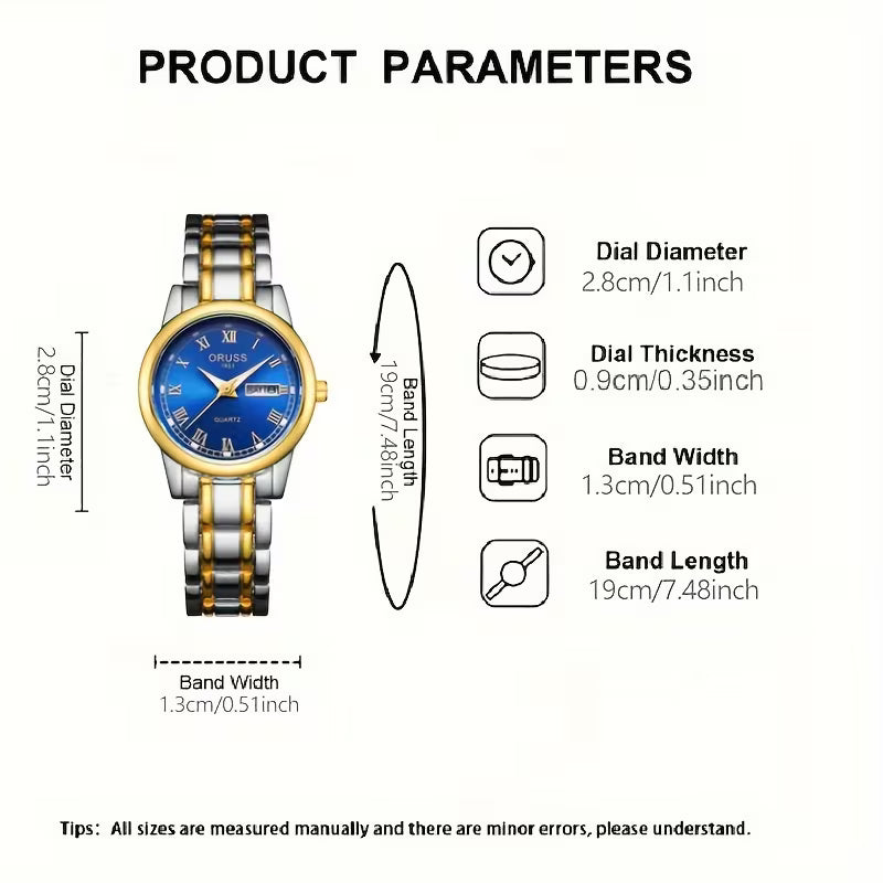 This Women'S Watch Features a Unique And Elegant Design