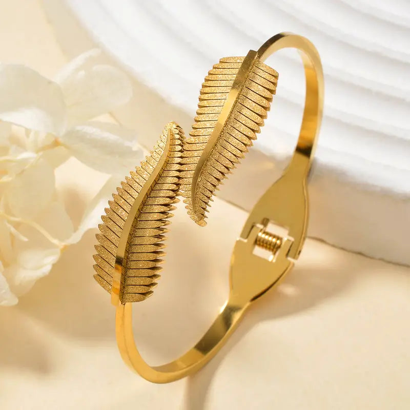 Fashion Middle Eastern Style Stainless Steel Bracelet Blingbling Wheat Ear