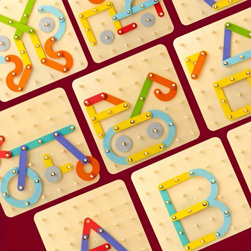 Children's Enlightenment Suit Column Puzzle Building Block Shape Puzzle Number Word
