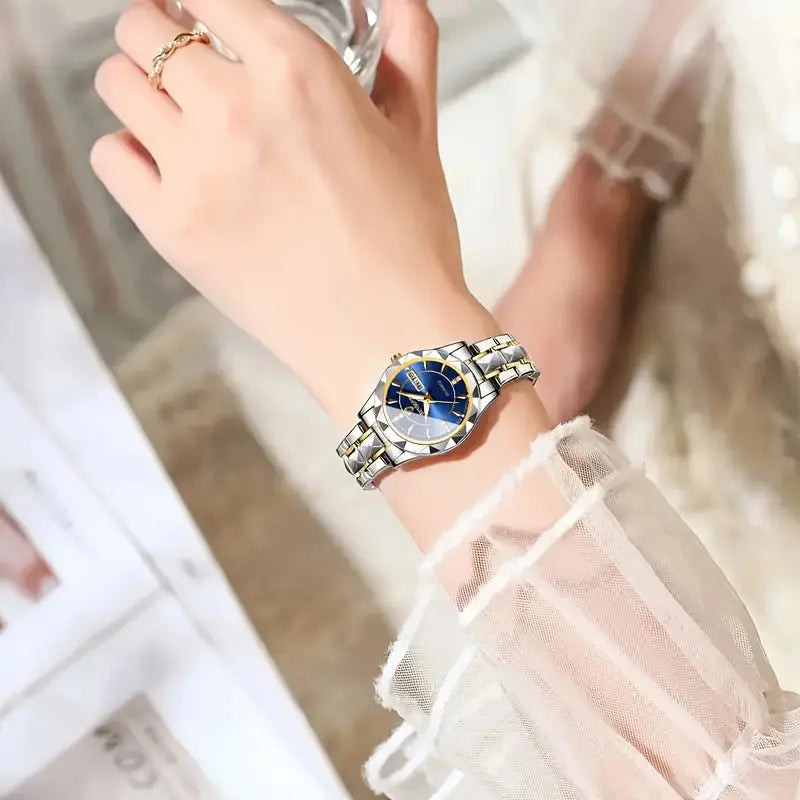 Luxury Quartz Watch - Simple, Luminous, Casual Calendar Timepiece