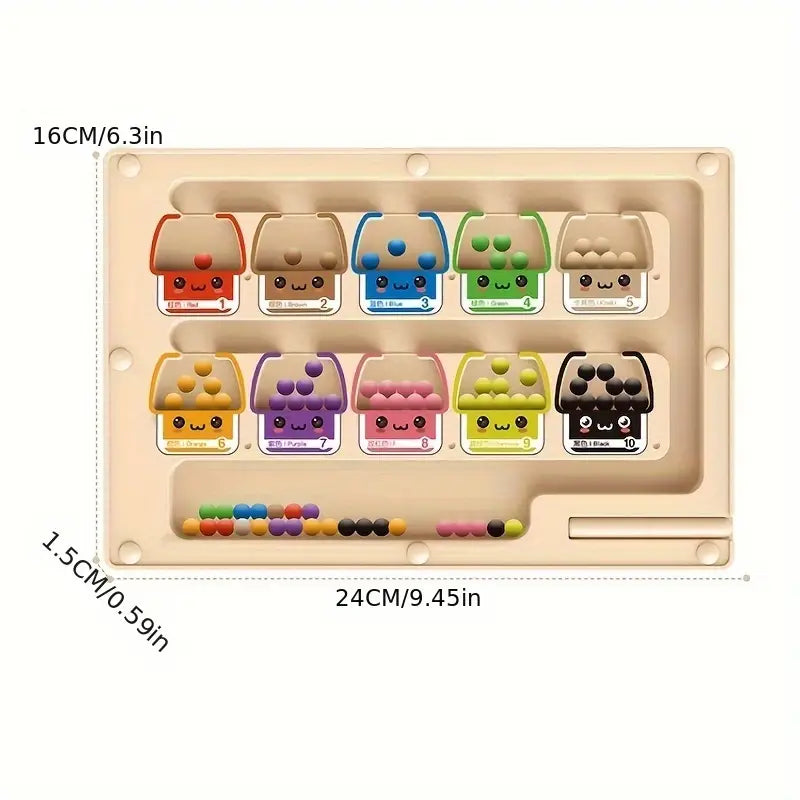 Magnetic Maze Puzzle Toy for Kids - Educational Number & Shape Recognition