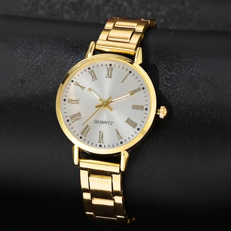Fashion Senior Trend Exquisite Simple Pattern Quartz Watch Bracelet Set