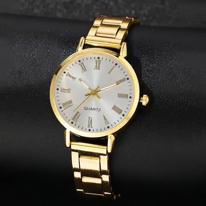 Fashion Senior Trend Exquisite Simple Pattern Quartz Watch Bracelet Set