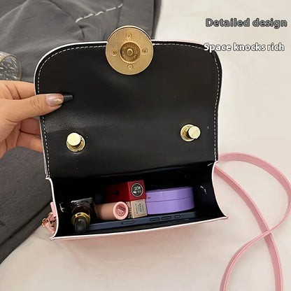 Crossbody Bag with Adjustable/ Detachable Strap - Minimalist Square Purse