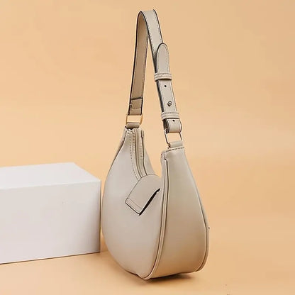 Elegant White Shoulder Tote Bag for Women, Lightweight Solid