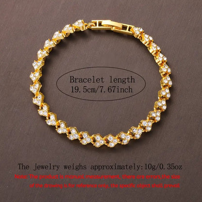 Fashion Senior Trend Exquisite Simple Pattern Quartz Watch Bracelet Set