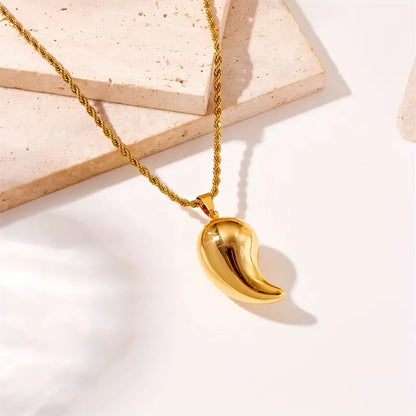 Golden Plated Stainless Steel Vintage Punk Style Pendant Necklace