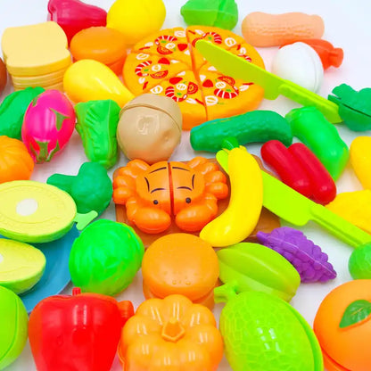 Kitchen Toy Set, Including Fruits, Vegetables and Cooking Utensils