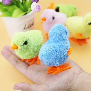 Wind-Up Interactive Plastic Chick Toys for Cats, Safe for Kittens