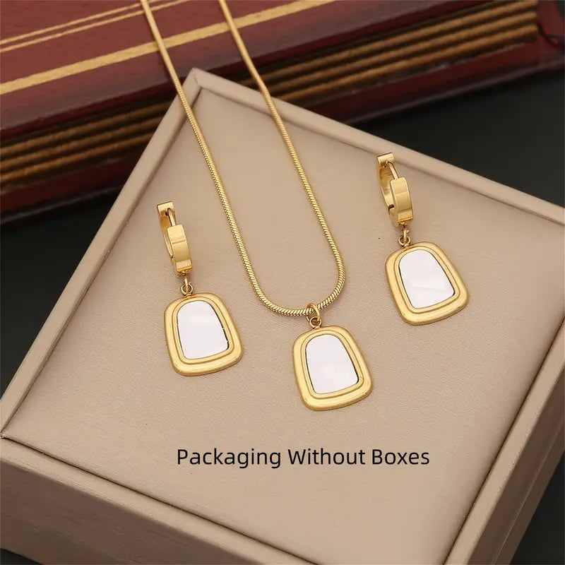 European and American style natural shell geometric triangle