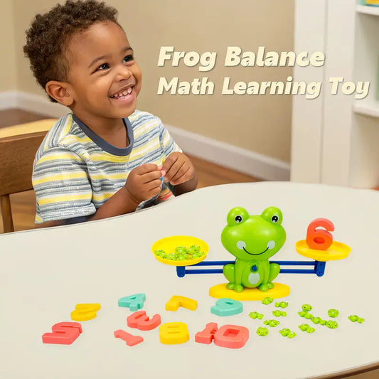 Frog Math Balance Toy for Kids Ages 3+ with Learning Cards