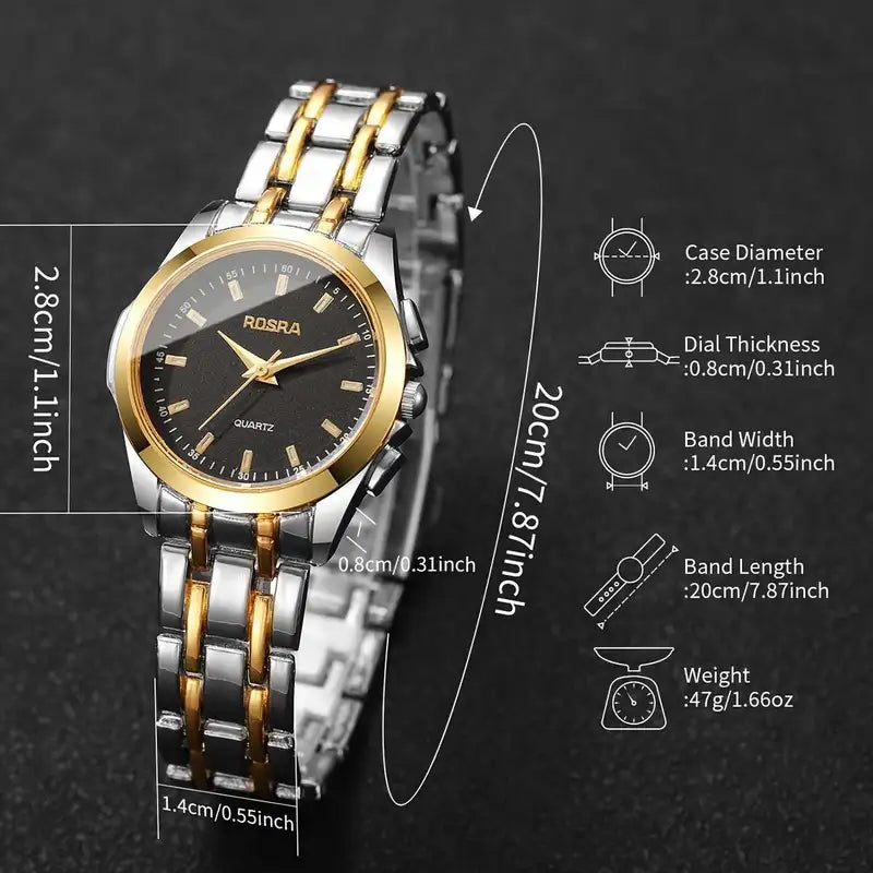 Elegant Quartz Wristwatch with Minimalist Dial, Versatile Casual Design