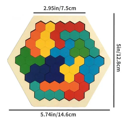 3D Hexagonal Wooden Puzzles | Educational Toys for Kids | Great Gifts