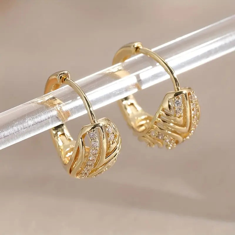 Inspired Teardrop Dangle Earrings with Cubic Zirconia