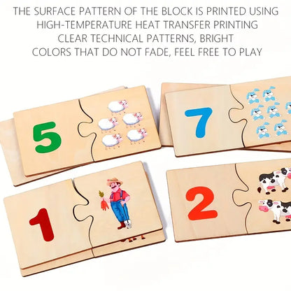 Kids' Number Matching Puzzle Toy - Arithmetic Early Learning