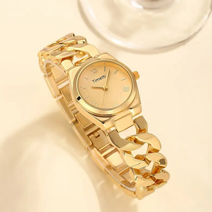 Elegant Luxury Business Quartz Watch, Stainless Steel Strap