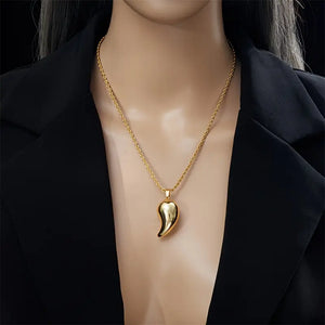 Golden Plated Stainless Steel Vintage Punk Style Pendant Necklace