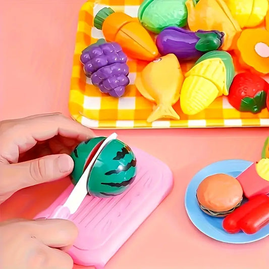 Kitchen Toy Set, Including Fruits, Vegetables and Cooking Utensils