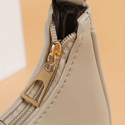 Elegant White Shoulder Tote Bag for Women, Lightweight Solid