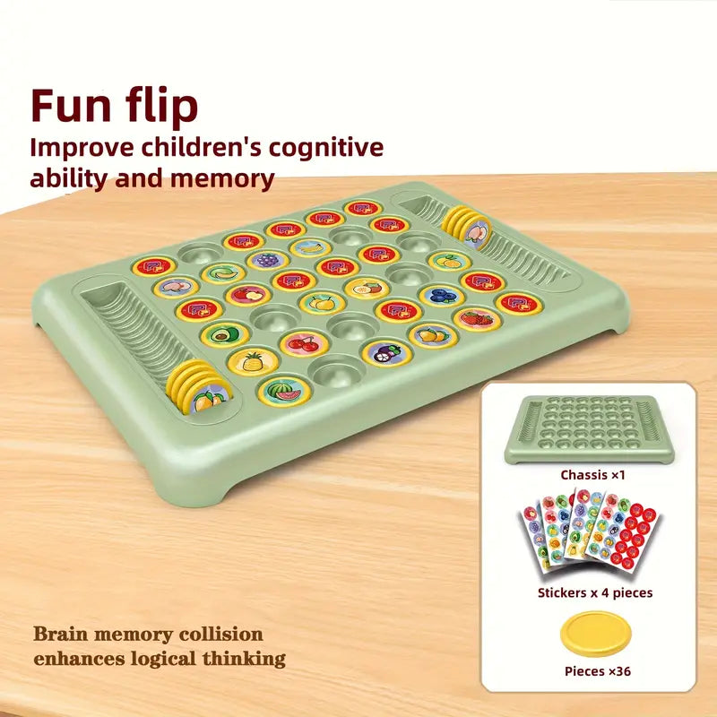 Fruit Pattern Flipping Chess Game - Memory Match Toy for Youngsters