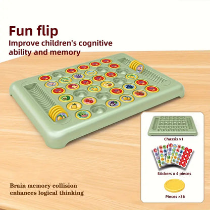 Fruit Pattern Flipping Chess Game - Memory Match Toy for Youngsters
