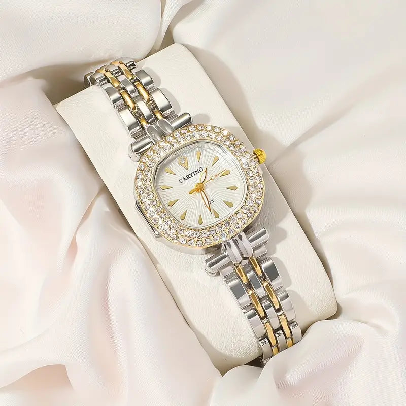 Gorgeous Rhinestone Watch with Classic Minimalist Strap
