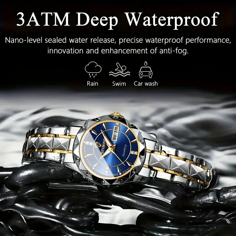 Luxury Quartz Watch - Simple, Luminous, Casual Calendar Timepiece