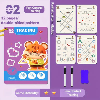 Set of Magic Drawing Workbooks for Pen Control Training