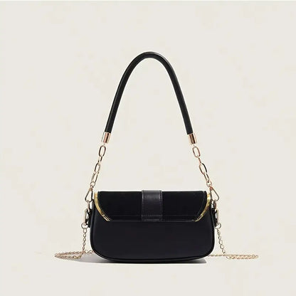 Crossbody Bag with Golden-Tone Chain Strap