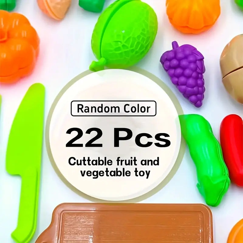 Kitchen Toy Set, Including Fruits, Vegetables and Cooking Utensils