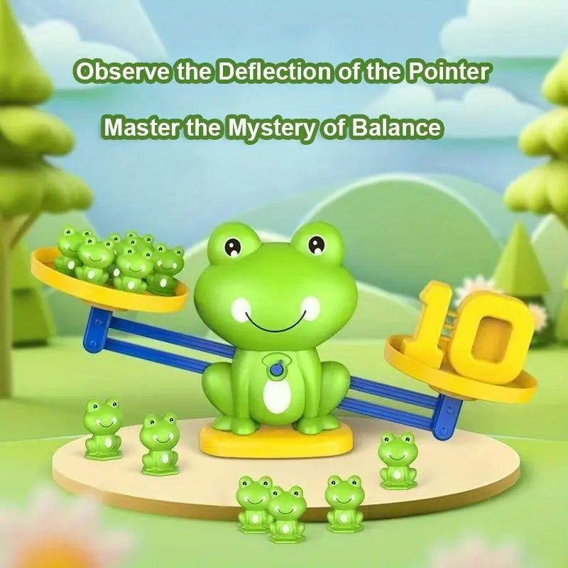 Frog Math Balance Toy for Kids Ages 3+ with Learning Cards