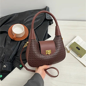 Women's fashionable crescent-shaped bag, versatile elegant handbag