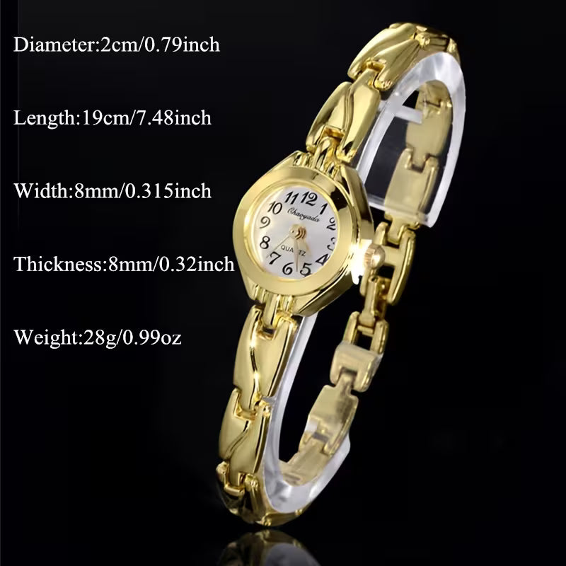 TOOP Elegant Women's Golden-Tone Quartz Wristwatch