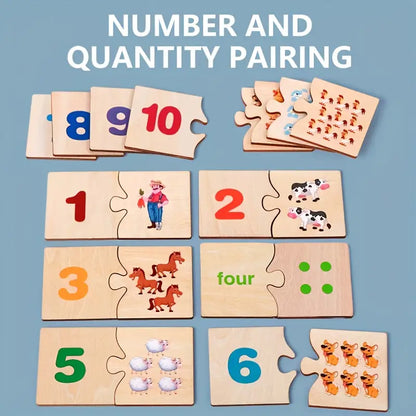 Kids' Number Matching Puzzle Toy - Arithmetic Early Learning
