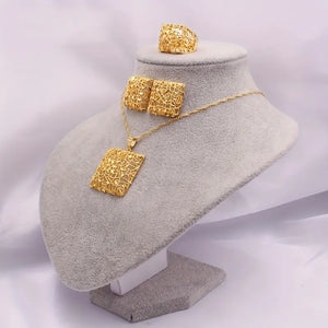 Women's Elegant Golden-Plated Jewelry Set