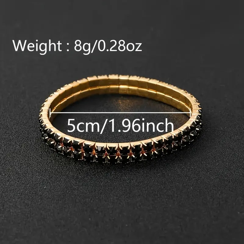 Luxury Women'S 2pcs Quartz Watch Set - Classic Square Dial
