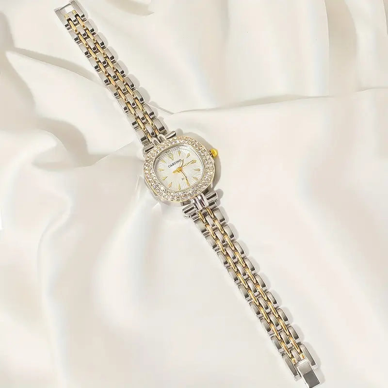 Gorgeous Rhinestone Watch with Classic Minimalist Strap