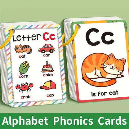 Mini Alphabet Phonics Cards - 27 Colorful Letter Learning Cards