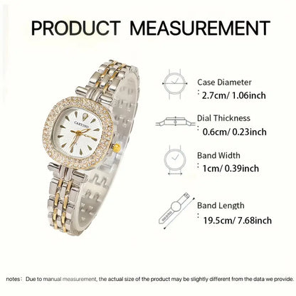 Gorgeous Rhinestone Watch with Classic Minimalist Strap