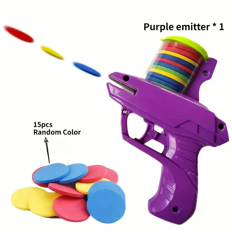 Durable ABS Material Colorful Foam Disc Launcher Toy