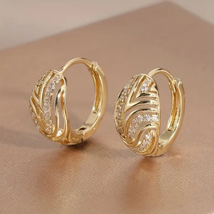 Inspired Teardrop Dangle Earrings with Cubic Zirconia