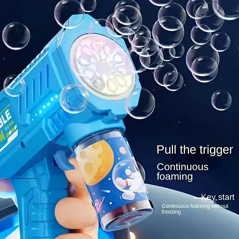 Children's fully automatic colorful light bubble machine