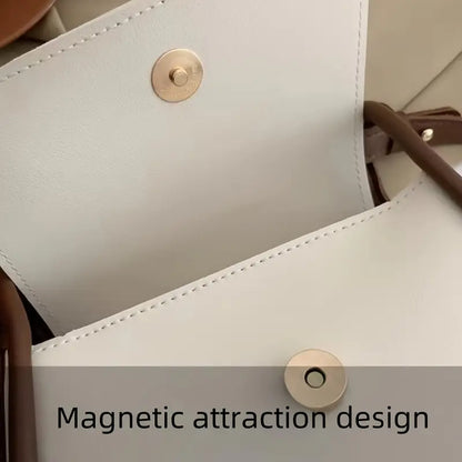 Stylish Women'S Shoulder Bag - Durable Synthetic, Magnetic Closure