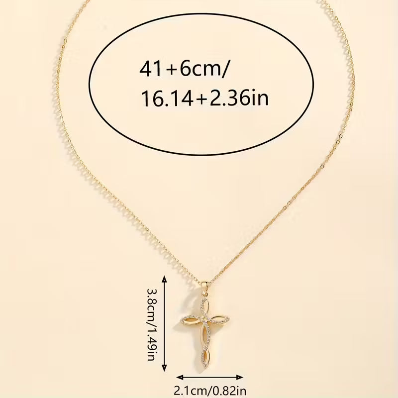 New Minimalist And Stylish Copper Necklace with Micro-Set Stones
