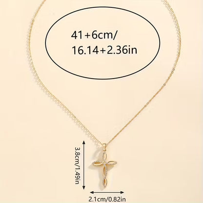 New Minimalist And Stylish Copper Necklace with Micro-Set Stones