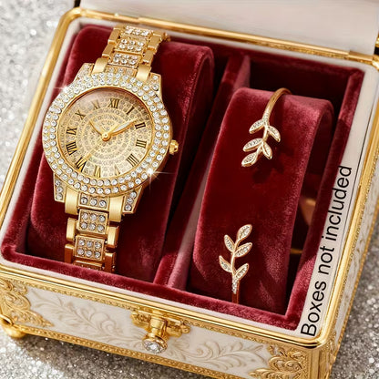 Women's Elegant Quartz Watch Set with Bracelet