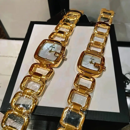 Quartz Women'S Watch with Rhinestone Accents and Mother-of-Pearl Dial